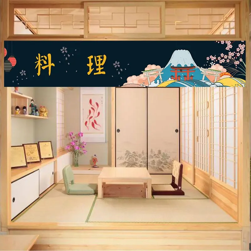 VIKAMA Japanese Noren Curtain  - مراجعة Noren Curtain Doorway وسعره