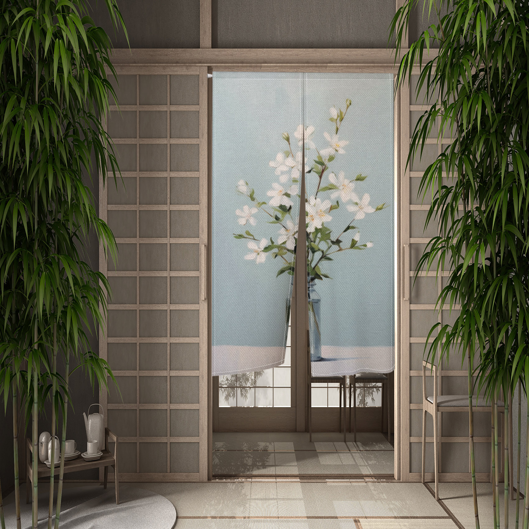 Cherry Blossom Door Curtain Ja - مراجعة Noren Curtain Doorway وسعره