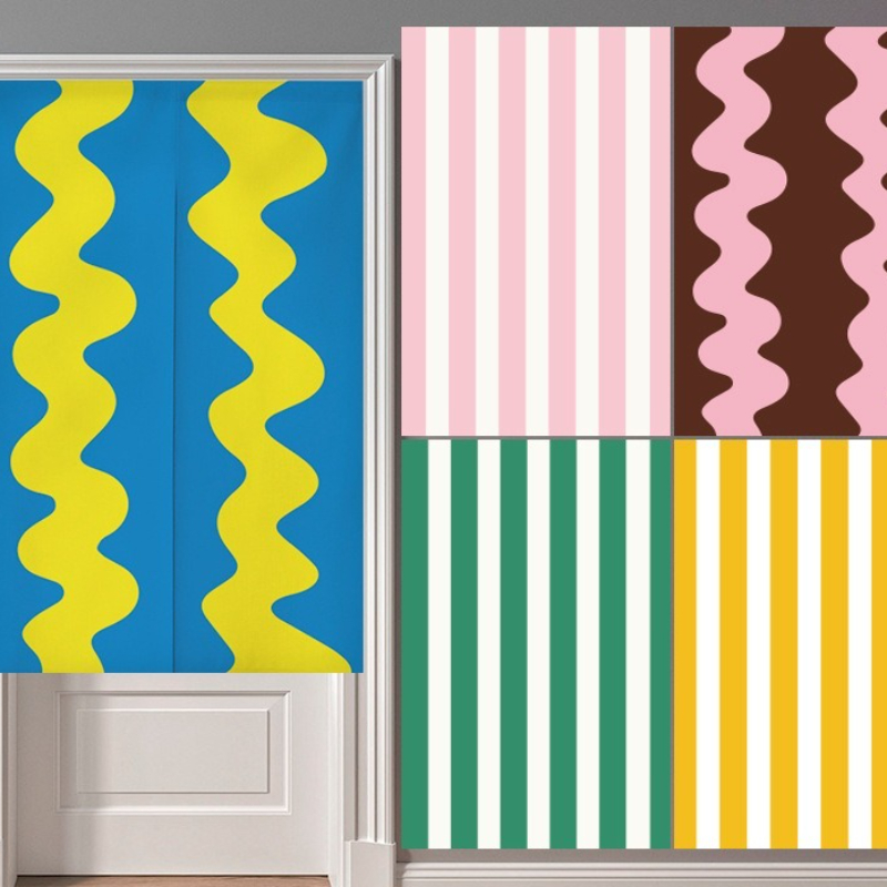Contrasting color waves changi - مراجعة Noren Curtain Doorway وسعره