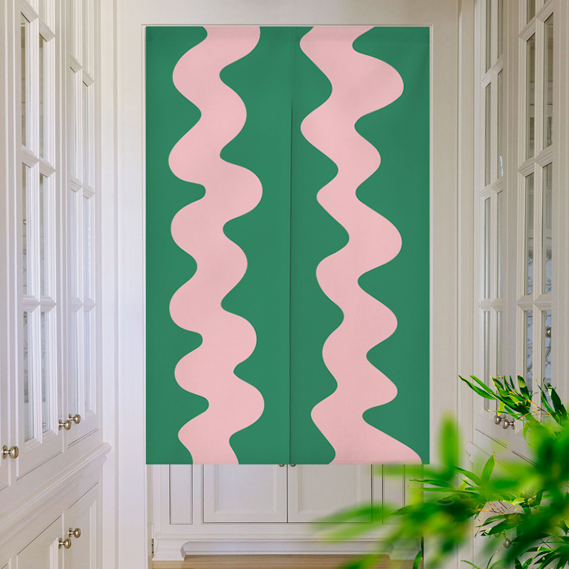 Contrasting color waves changi - مراجعة Noren Curtain Doorway وسعره