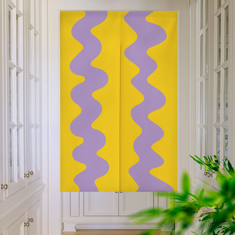 Contrasting color waves changi - مراجعة Noren Curtain Doorway وسعره