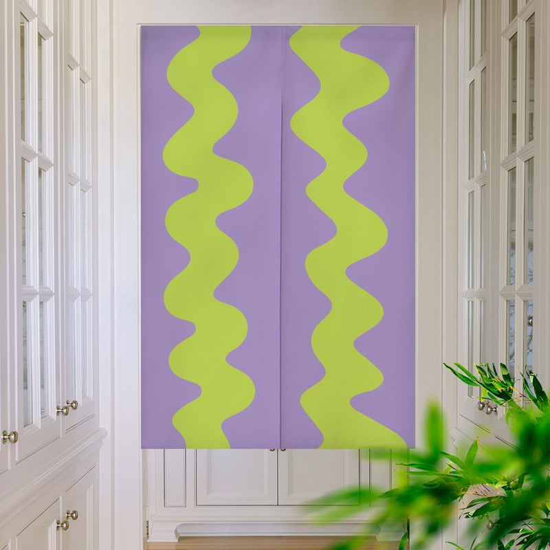 Contrasting color waves changi - مراجعة Noren Curtain Doorway وسعره