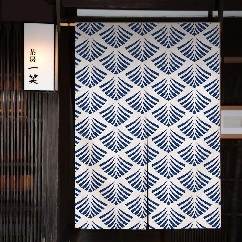 Waves Texture Japanese Noren D - مراجعة Noren Curtain Doorway وسعره