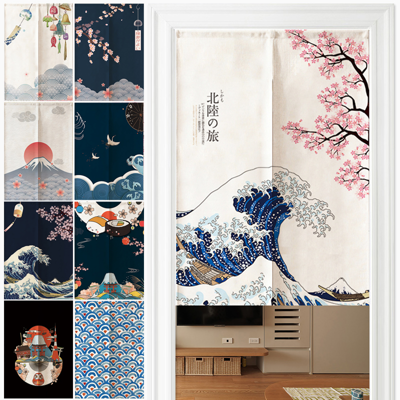 Japanese Linen Door Curtain No - مراجعة Noren Curtain Doorway وسعره