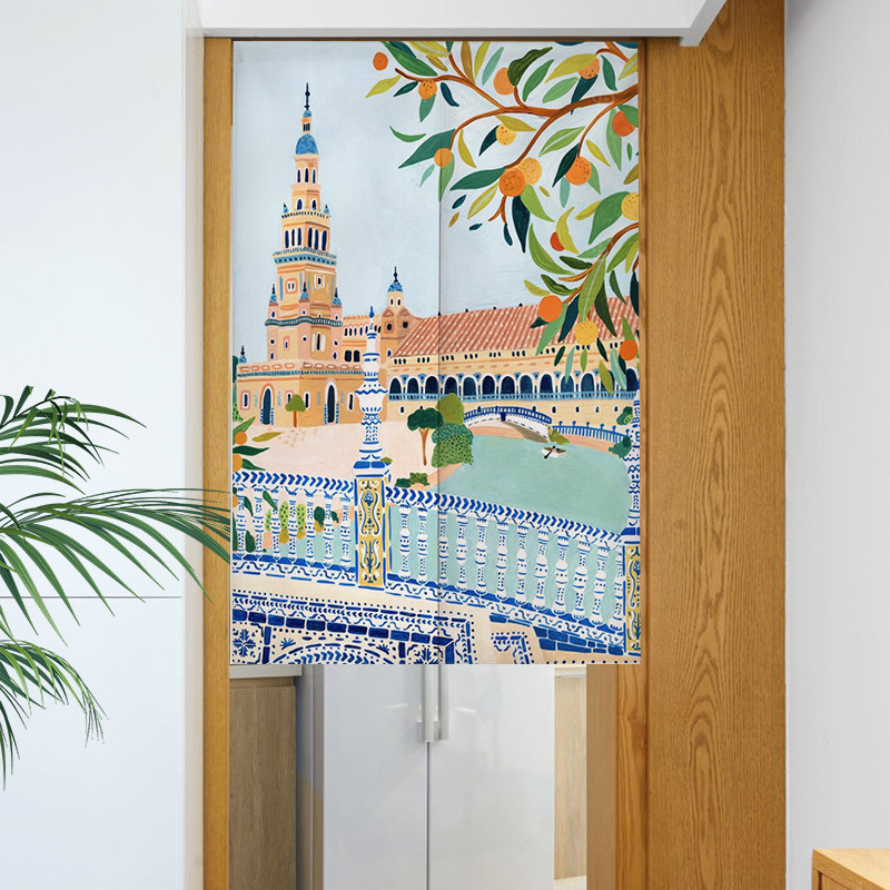 Nordic Ins Hand-painted Painti - مراجعة Noren Curtain Doorway وسعره