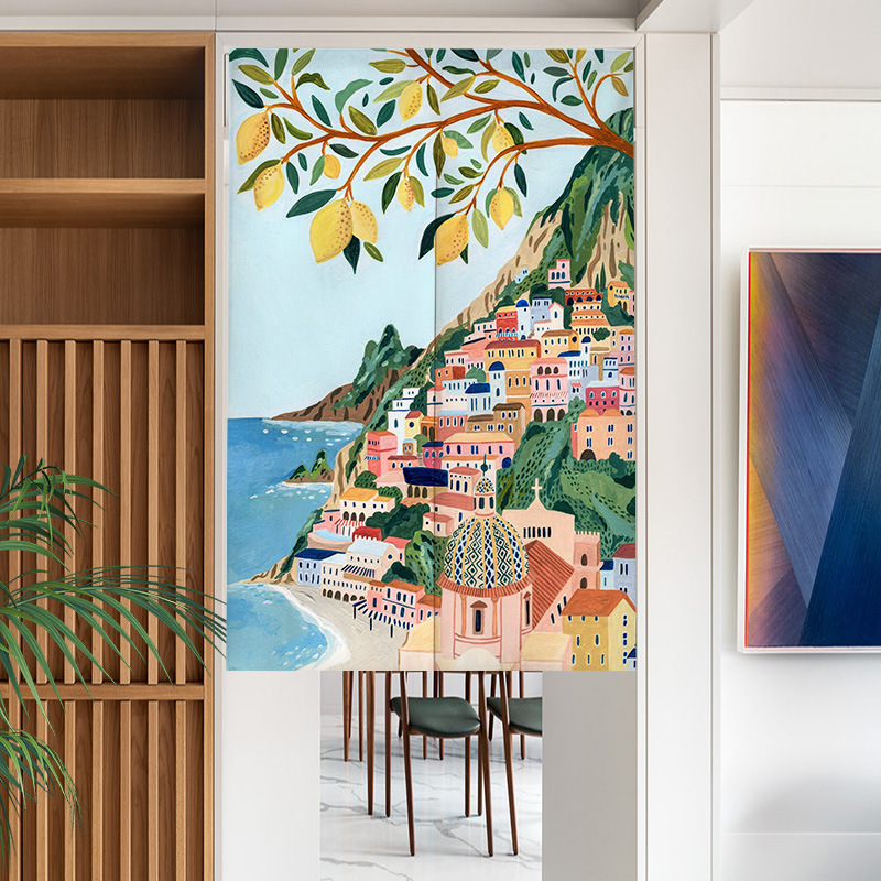 Nordic Ins Hand-painted Painti - مراجعة Noren Curtain Doorway وسعره