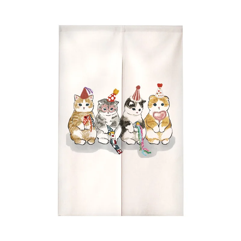 Funny Cat Japanese Door Curtai - مراجعة Noren Curtain Doorway وسعره
