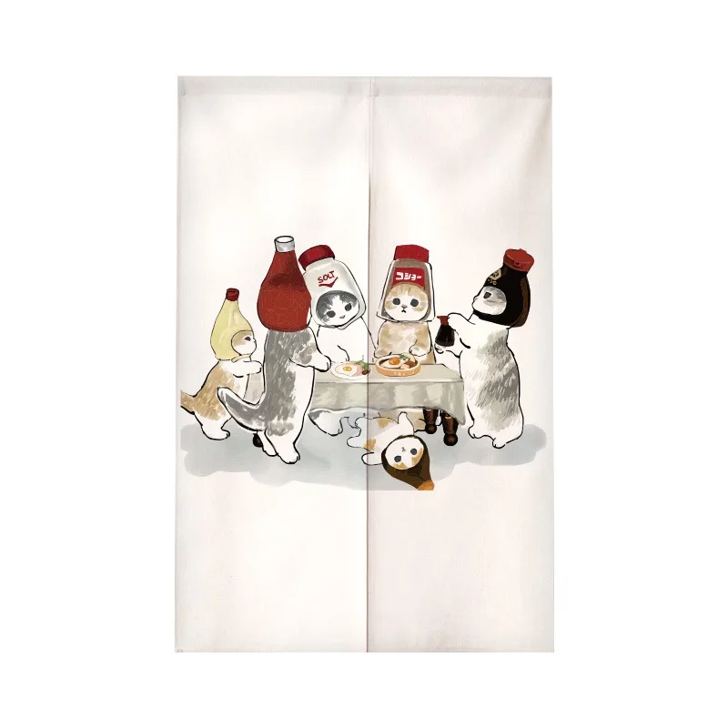Funny Cat Japanese Door Curtai - مراجعة Noren Curtain Doorway وسعره