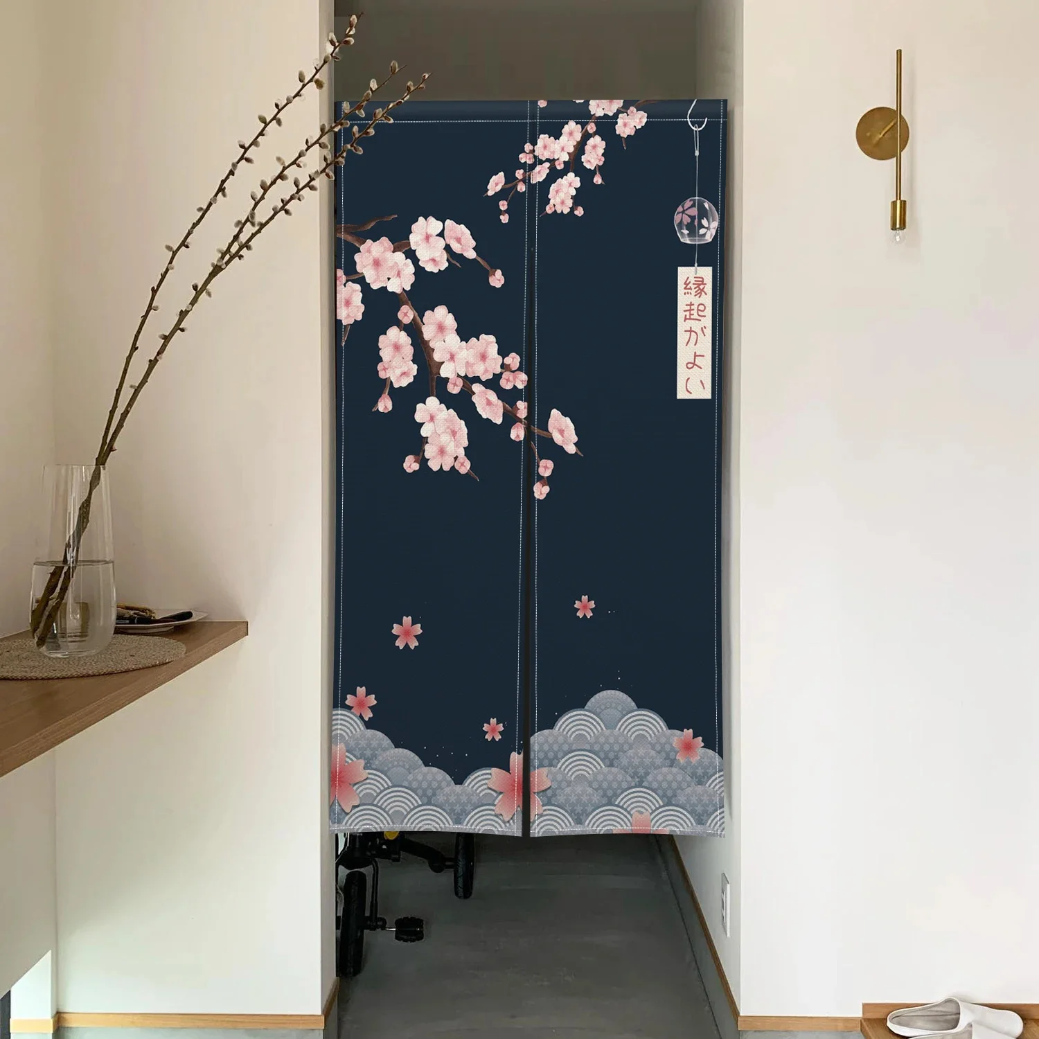 Cherry Blossom Door Curtain Ja - مراجعة Noren Curtain Doorway وسعره