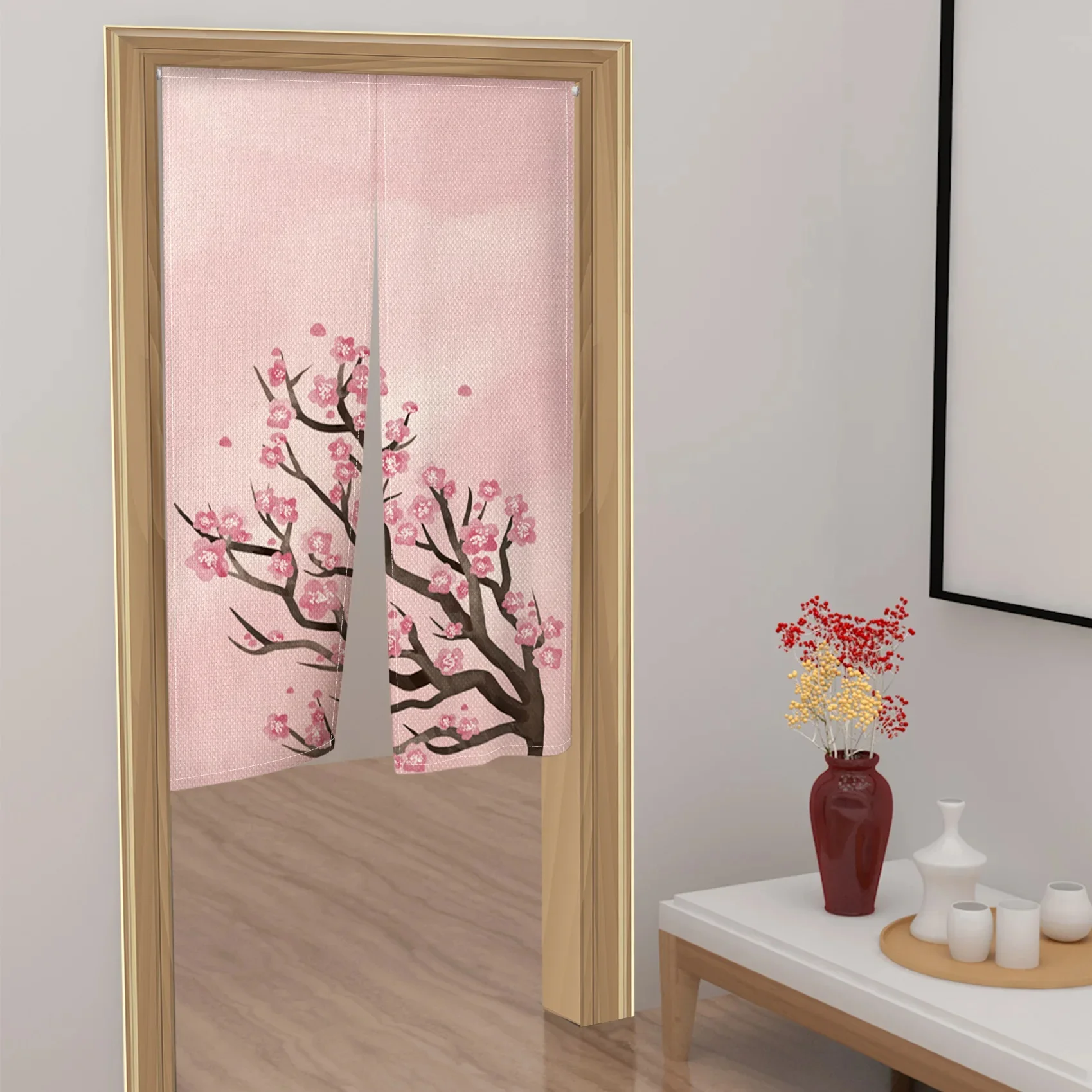 Cherry Blossom Door Curtain Ja - مراجعة Noren Curtain Doorway وسعره