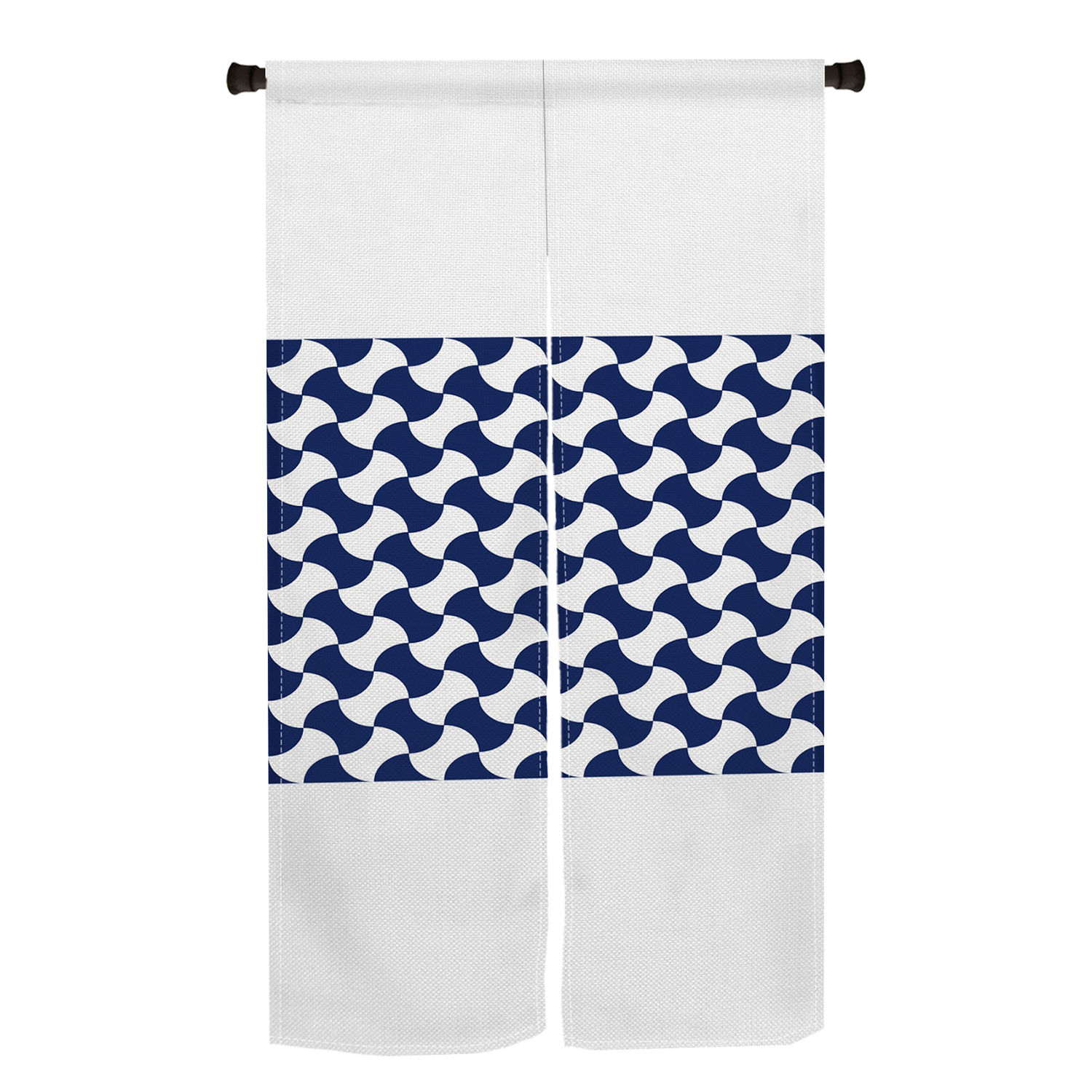 Japanese Linen Noren Blue Whit - مراجعة Noren Curtain Doorway وسعره