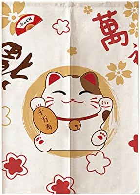 Lucky Cat Noren Japanese Curta - مراجعة Noren Curtain Doorway وسعره
