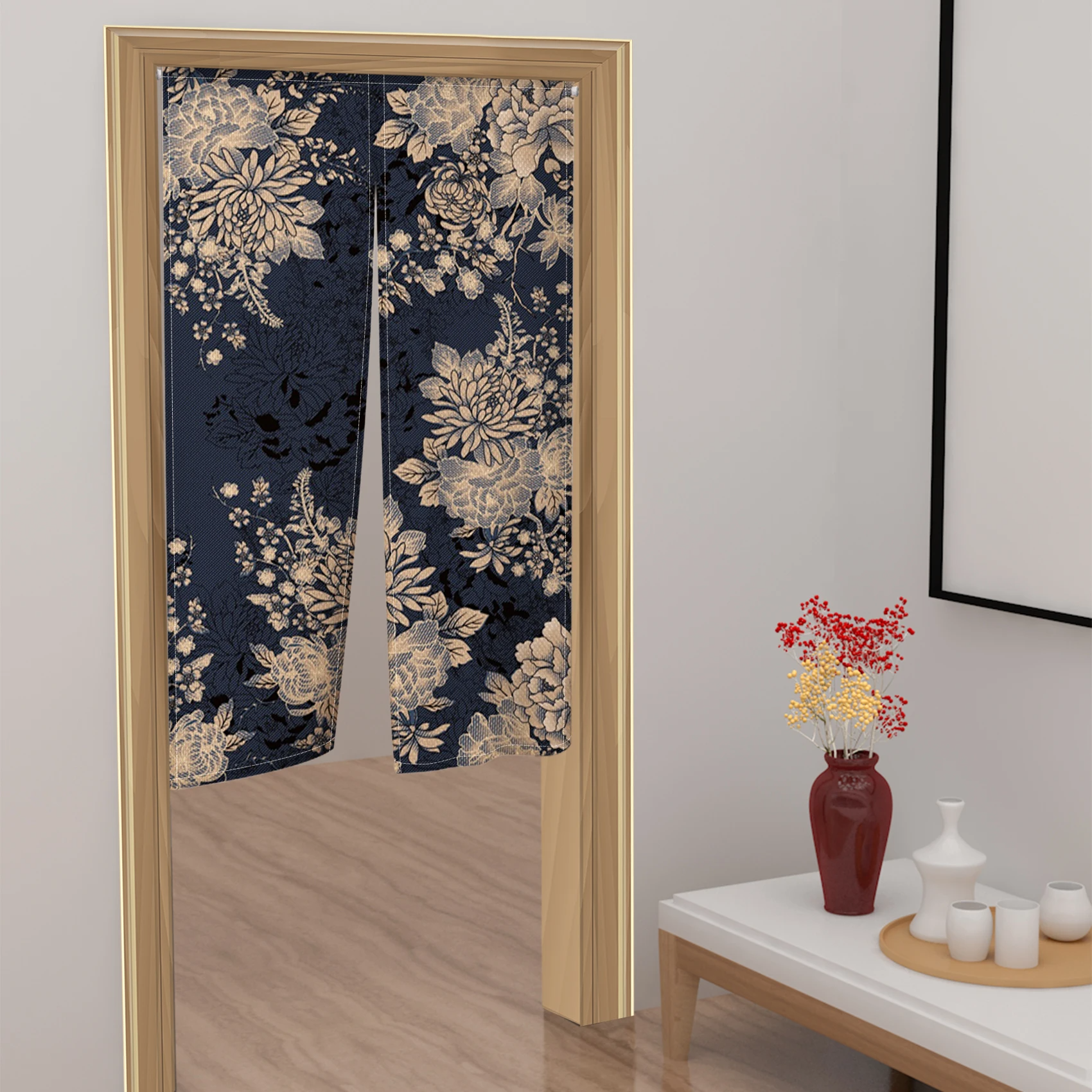 VIKAMA Retro Jacquard Peony Do - مراجعة Noren Curtain Doorway وسعره